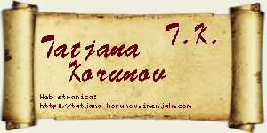 Tatjana Korunov vizit kartica